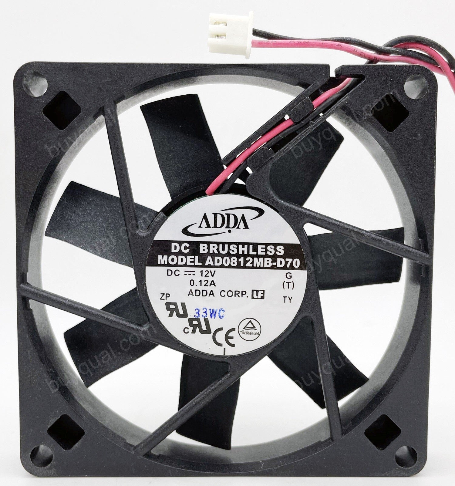 ADDA AD0812MB-D70 12V 0.12A 2wires Cooling Fan ADDA AD0812MB-D70 12V 0.12A 2wires Cooling Fan